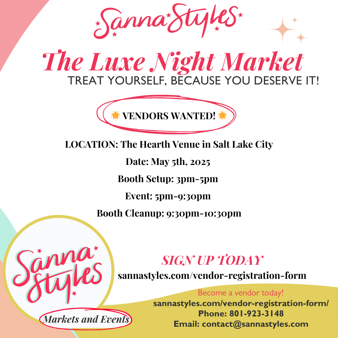 The Luxe Night Market Event Flyer.